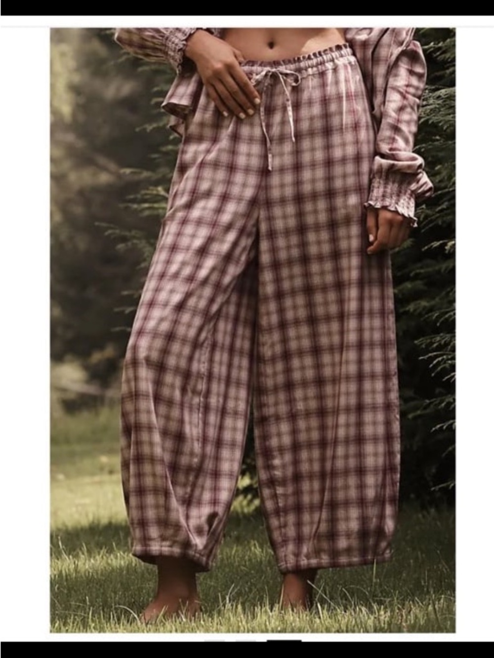 Anthropologie Flannel Parachute Pajama Pants Plaid Women’s Small